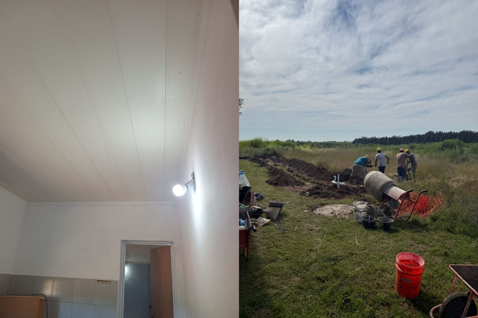 Construyeron un nuevo sistema de desagües cloacales en una escuela de Sarandí 