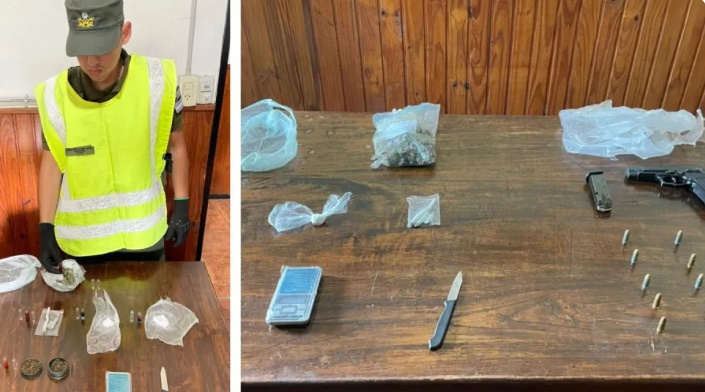 Secuestran drogas, un arma de fuego y municiones en un micro de la barra de San Lorenzo en Gualeguaychú