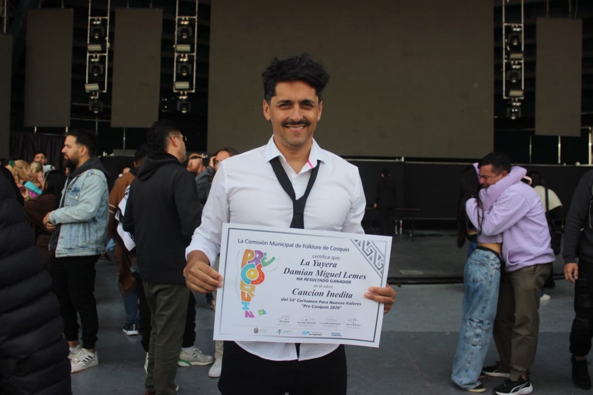 Damián Lemes ganó el Pre Cosquín 2026 con una canción inspirada en la memoria barrial de Gualeguaychú
