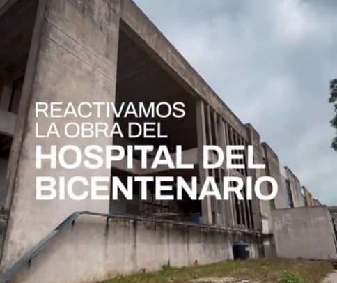 Imagen de noticia El Gobierno provincial aseguró en Instagram que reactivó de la obra del Hospital del Bicentenario