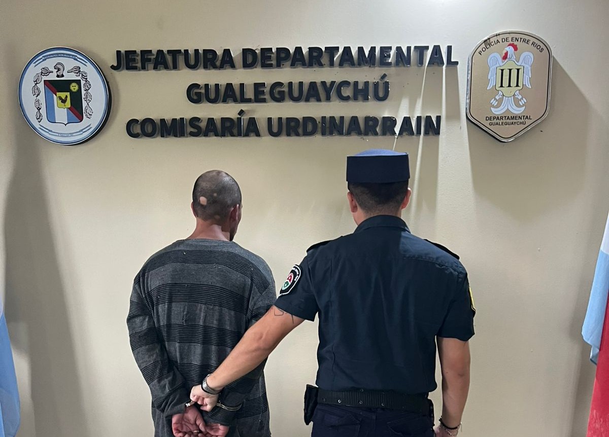 Detuvieron a un hombre tras un hurto y una fuga por viviendas lindantes en Urdinarrain