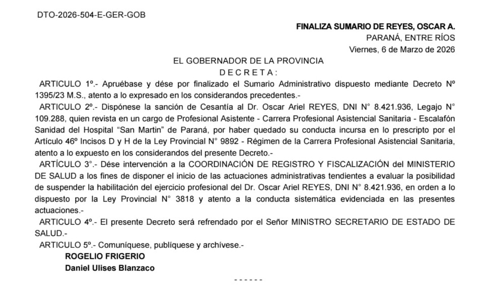 Imagen de noticia Médico del Hospital San Martín fue cesanteado tras ser acusado de abuso a pacientes