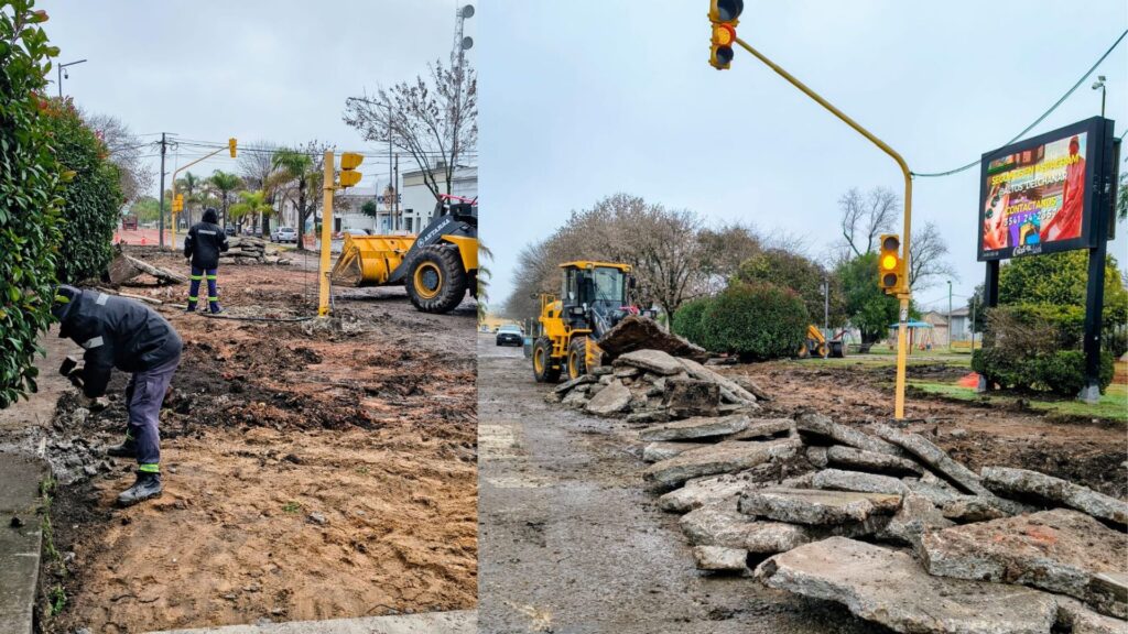 Imagen de noticia Avanza la remodelación del Paseo San Martín con trabajos en uno de los sectores más transitados de Urdinarrain