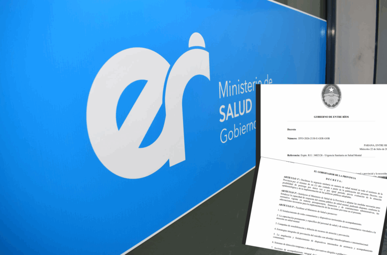 Entre Ríos declaró la urgencia sanitaria en salud mental por un año