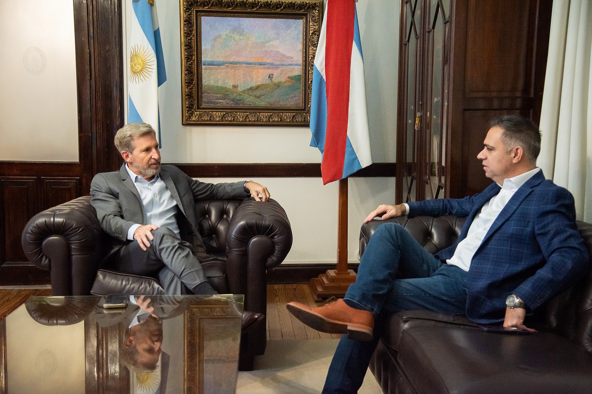 Imagen de noticia Frigerio y Davico coordinaron acciones ante el escenario hídrico y repasaron obras para Gualeguaychú