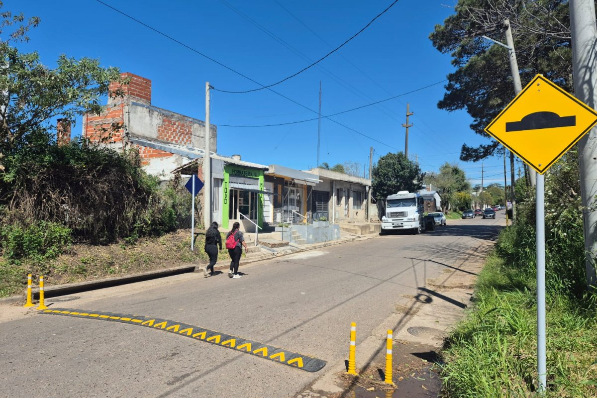 Imagen de noticia Se instalaron reductores de velocidad y nueva cartelería en Roffo y Colombo